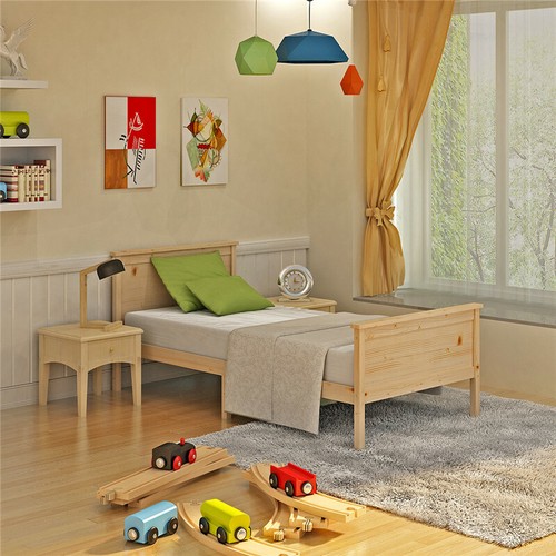 Modern 3ft Single Wooden Bed Frame Solid Pine Bedroom