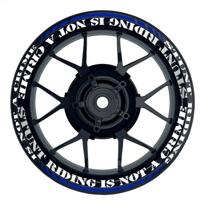 Felgenaufkleber Motorrad Wheelsticker Stuntriding 1 dpp blau