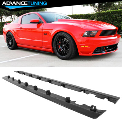 Fits 10-14 Ford Mustang Bottom Line Style Side Skirts Rocker Panel Unpainted PU