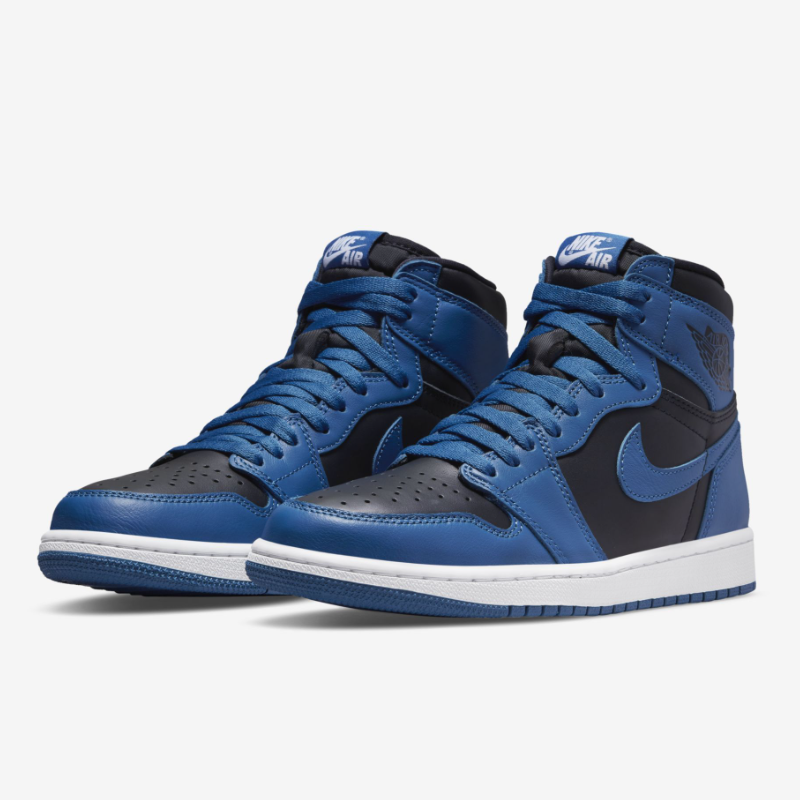 Pre-owned Jordan Nike Air  1 Retro High Og Basketball Shoes "dark Marina Blue" (555088-404) In Red