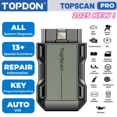 2025 TOPDON TopScan PRO All System Diagnostic Wireless OBD2 Scanner Code Reader
