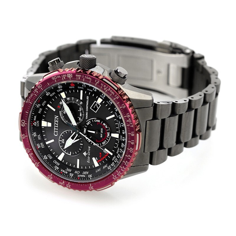 Pre-owned Citizen Promaster Sky Cb5009-55e Black Eco-drive Radio Direct Flight Men Watch