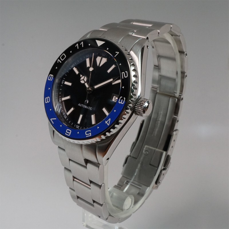 Preowned Alexander James Watches Custom Automatic Mod Black Sunburst