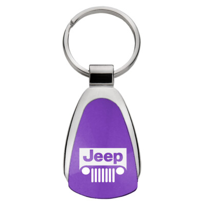 Jeep Grill Tear Drop Key Ring (Purple)