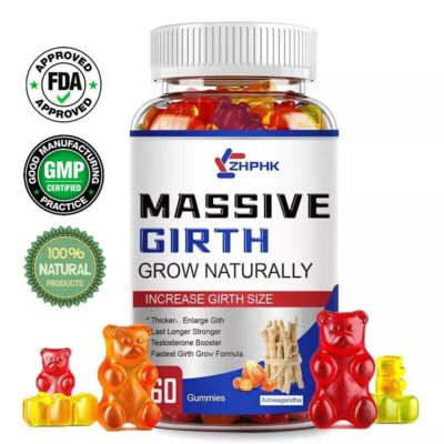 Male Enhancing 60 Gummies Massive Girth Enlargement Support Testosterone Extreme