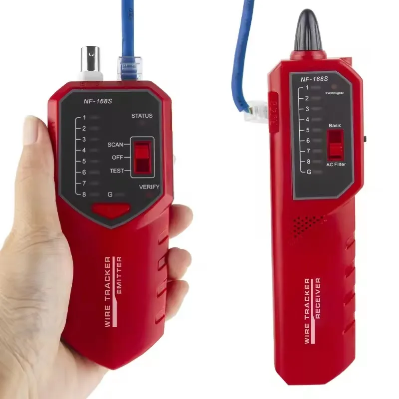 NF-168S Wire Tracker Telephone Network Lan Coax Cable Tester POE Tracer With Ant