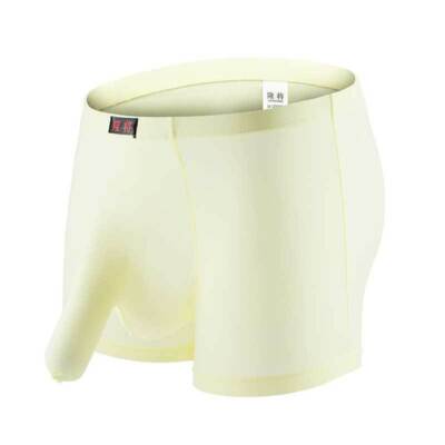 Sexy Men's Underwear Boxer Briefs Ice Silk Mesh Breathable Elephant Nose Trunks 
