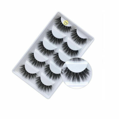 5 Pairs 100% Mink Lashes Eyelashes 3D WISPY Eyelash Extension New Makeup Fur USA