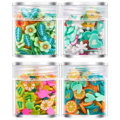 4 Bottles 3D for Women Nails Art Decoration Manicure Accessories