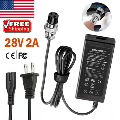 28V 2A Battery Charger For Razor E100 E125 E150 E200 E300 E325S E500 E175 E225