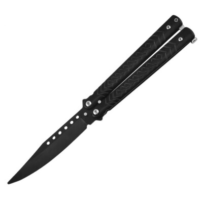 New Butterfly Training Knife Comb Trainer Metal Non Sharp Dull Practice Tool
