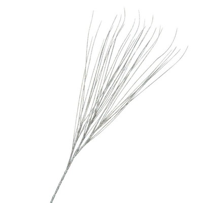 Silver Glitter Pistil Grass Spray