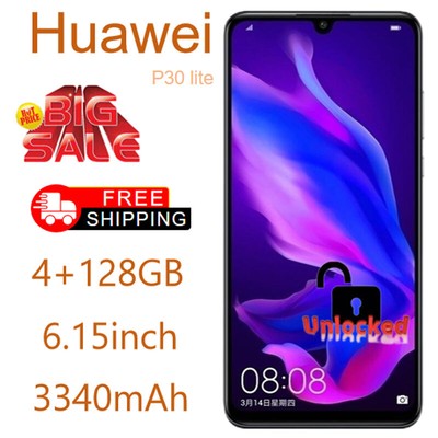 New Unlocked Huawei P30 lite 4+128GB 6.15-inch Dual SIM Smartphone(BLACK)