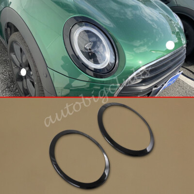 For MINI Clubman Cooper S 2020-2023 Carbon Fiber Headlight Rings Cover Trims