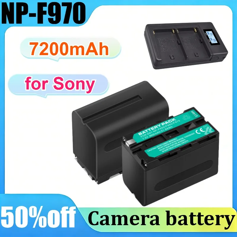 NP-F970 for Sony Camcorder F750 F990 Fill Light 2500c Camera Battery with F970-C