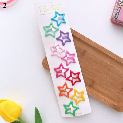 10Pcs/Pack Snap Hair Clips for Hair Clip Pins BB Hairpin Color Metal Barrettes