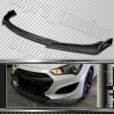 Carbon Look For 2013-2016 Hyundai Genesis Coupe KS-Style Front Bumper Body Lip