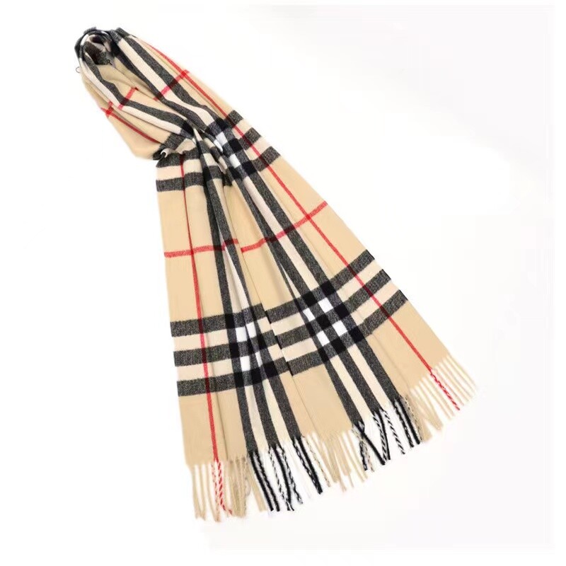 Mens Womens Winter Cashmere Scarf Scarves Plaid Wool Striped Warm Christmas Gift