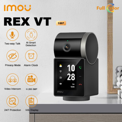 Imou Rex VT 3K camera 5MP human detection, 2.4'' display, PT 360, 2 way talk