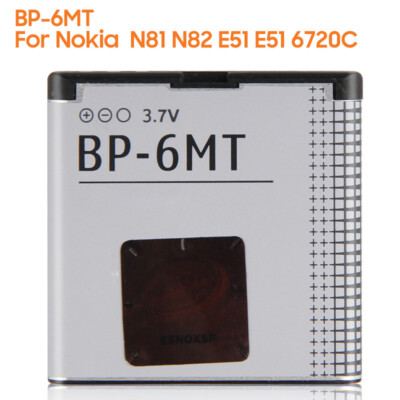 New Replacement Battery BP-6MT For NOKIA BP6MT N81 N82 E51 E51 6720C 1050mAh