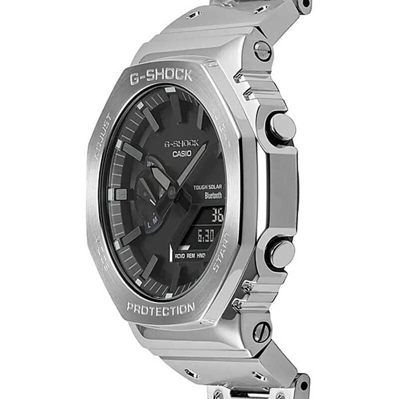 Pre-owned Casio G-shock Gm-b2100d-1ajf Metal Case Solar Bluetooth Analog Digital Men Watch