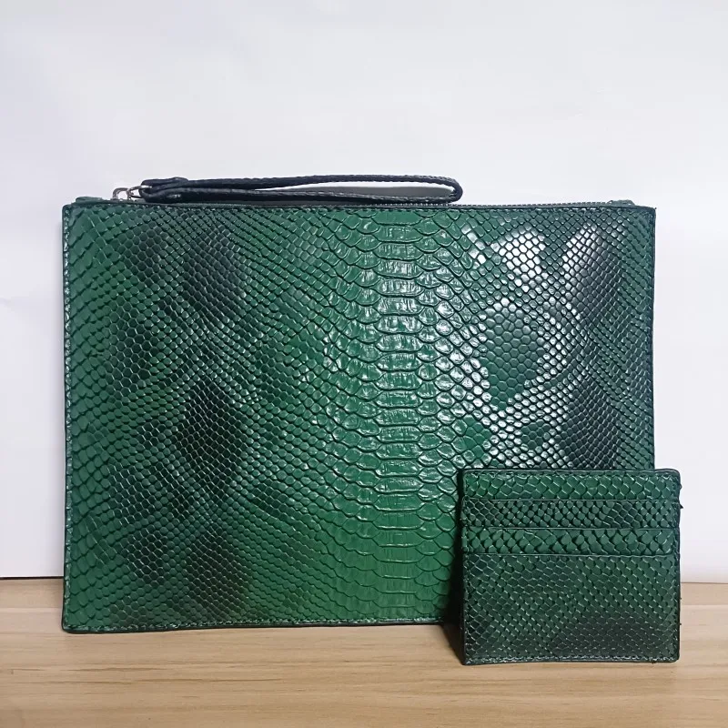 Women's Snake Print PU Leather Clutch Bag Envelope Purse Party Evening Wallet