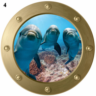 Under Water Wall Earthenware Decor 3D Kitchen Bathroom Fish Mural Sticker