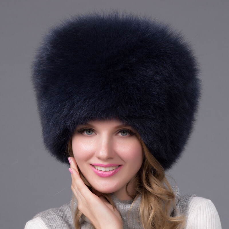 Real Fox Fur Women's Hat Russian Winter Warmer Ushanka Cossack Ski Ear