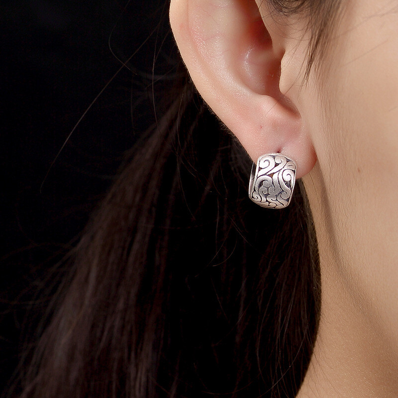 s990-sterling-silver-earrings-hollow-auspicious-clouds-ear-stud-lucky-gift-retro