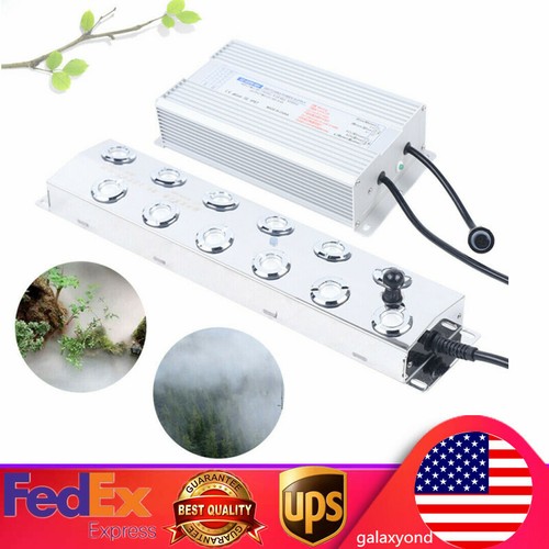 12 Head Ultrasonic Mist Maker Pond Hydroponics Landscape Fogger Mist Humidifier