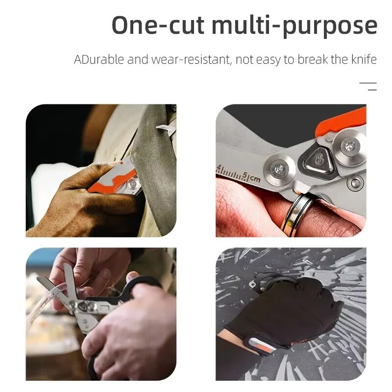 Multifunction Portable Emergency Shears Tactical Folding Raptors Portable Steel