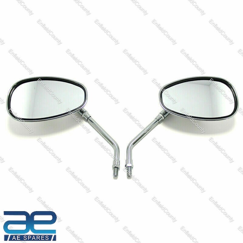 Rear View Side Mirrors Chrome 10mm for Suzuki Motorcycle Cruiser Chopper 