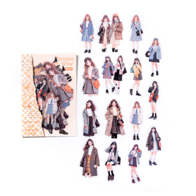 Girls PET Stickers Bullet Journals Album Card Collage Scrapbooking DIY Crafts