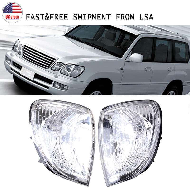Side Marker Lamp Corner Lights Parking Turn Signals Pair For Lexus LX470 1998-07