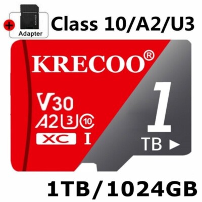 Micro SD Card 64GB 128GB 256GB 1TB Class 10 Micro SD Memory Card TF Adapter Lot