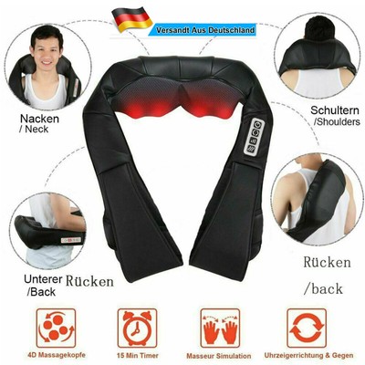 Shiatsu Massagegerät Nackenmassagegerät Schultermassage Wärmefunktion massage DE