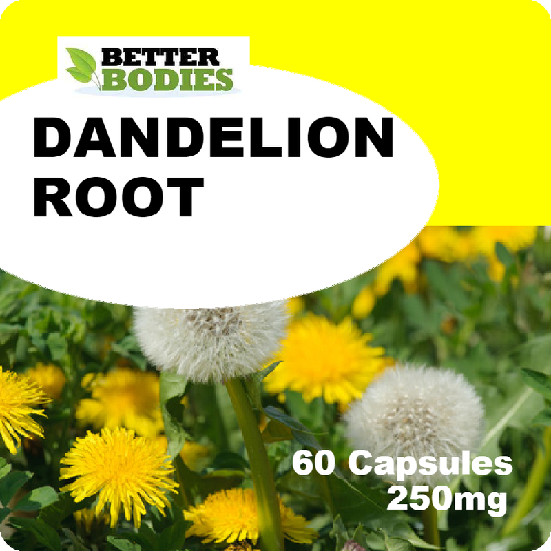 60 Dandelion 250mg Capsules Liver Detox Water Retention Skin Whole Root