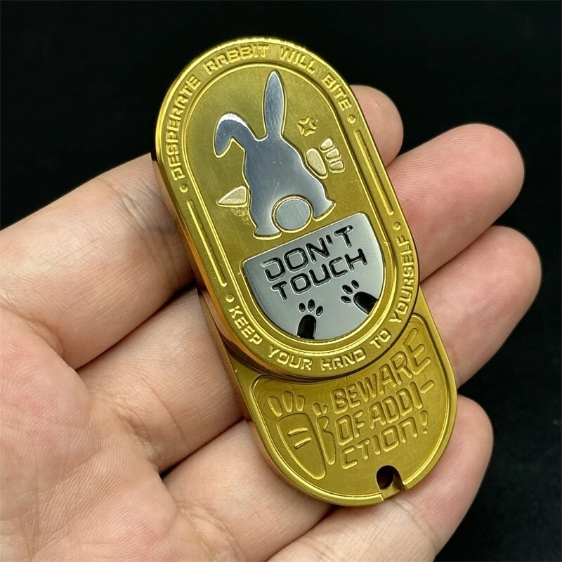 Novel Metal EDC Fidget Slider Cartoon Rabbit Pattern Fidget Toys