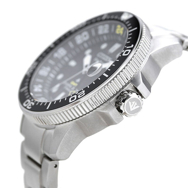 Pre-owned Citizen Promaster Marine Bj7110-89e Eco-drive Gmt Diver 200m Titanium Men Watch