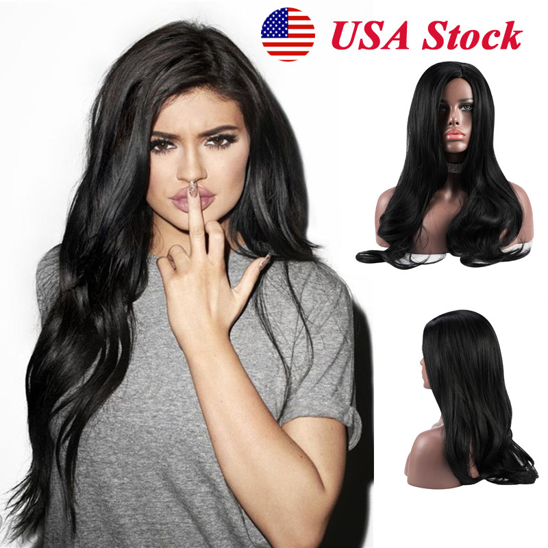 Women Long Curly Wavy Hair Full Wig Synthetic Cosplay Party
