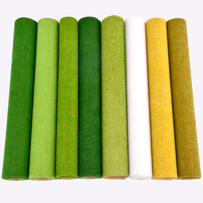 Miniature Landscape Scenery Faux Turf Fake Grass Lawn Mat for DIY Train Railroad