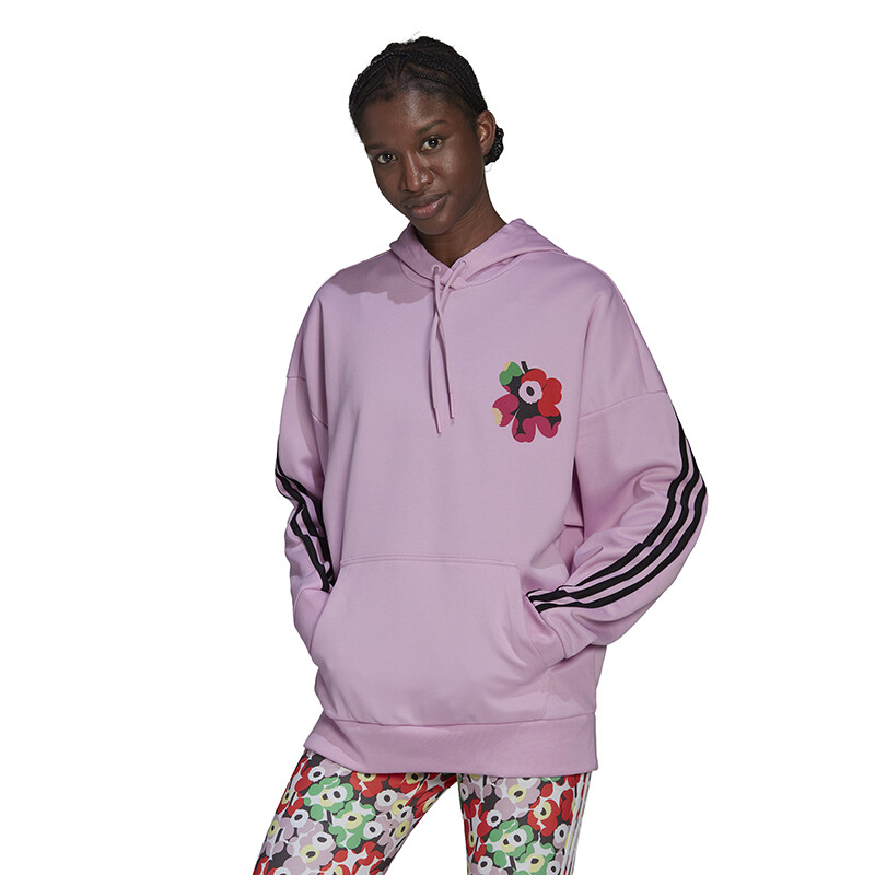 Adidas x Marimekko Women's Hoodie HC4185 Frost Pink | eBay
