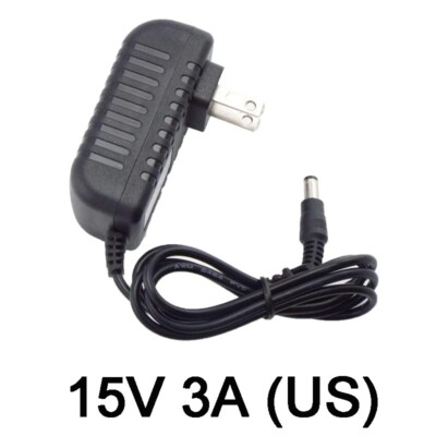 15V 1A 2A 3A AC to DC Power Supply Adapter 100-240V Universal Charger 5.5*2.5mm