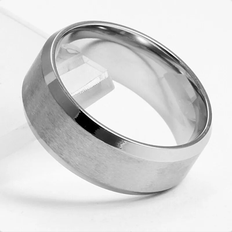 Tungsten Carbide Wedding Band Ring Brushed Silver Mens Jewelry Size 5-17 + Half