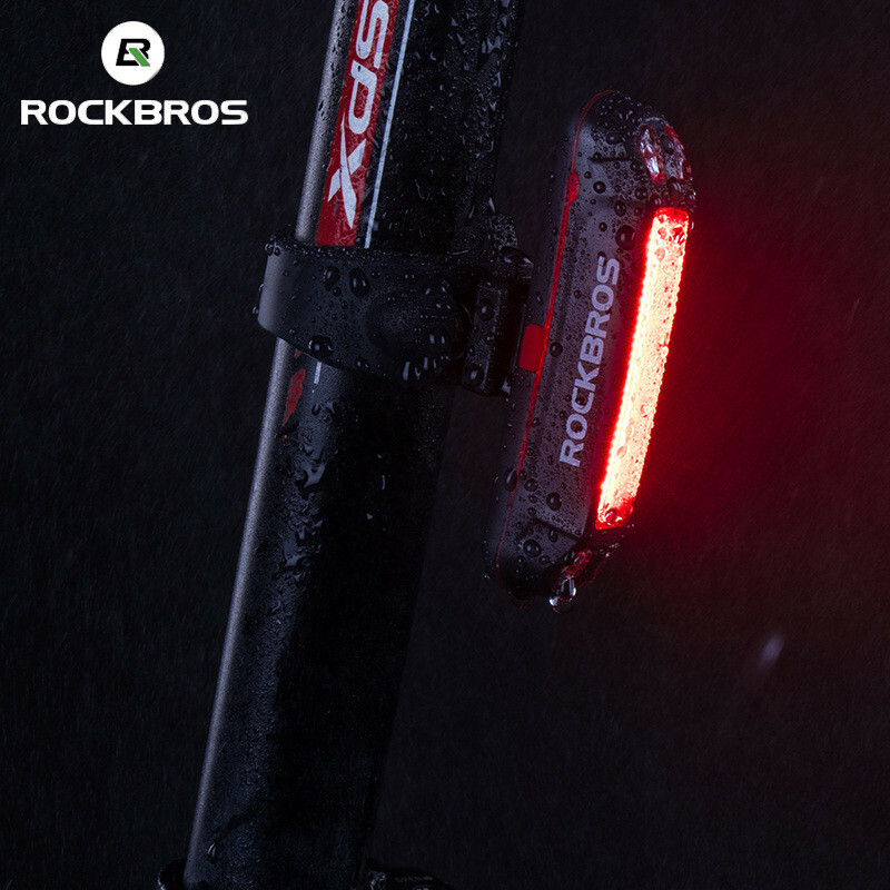 ROCKBROS Bike Taillight Waterproof Warning Smart Rear Light USB Recharge Light