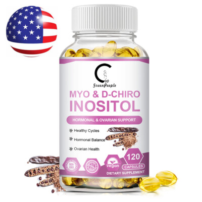 Myo & D-Chiro Inositol Plus 120ct, Women Hormone Support, Manage Stress