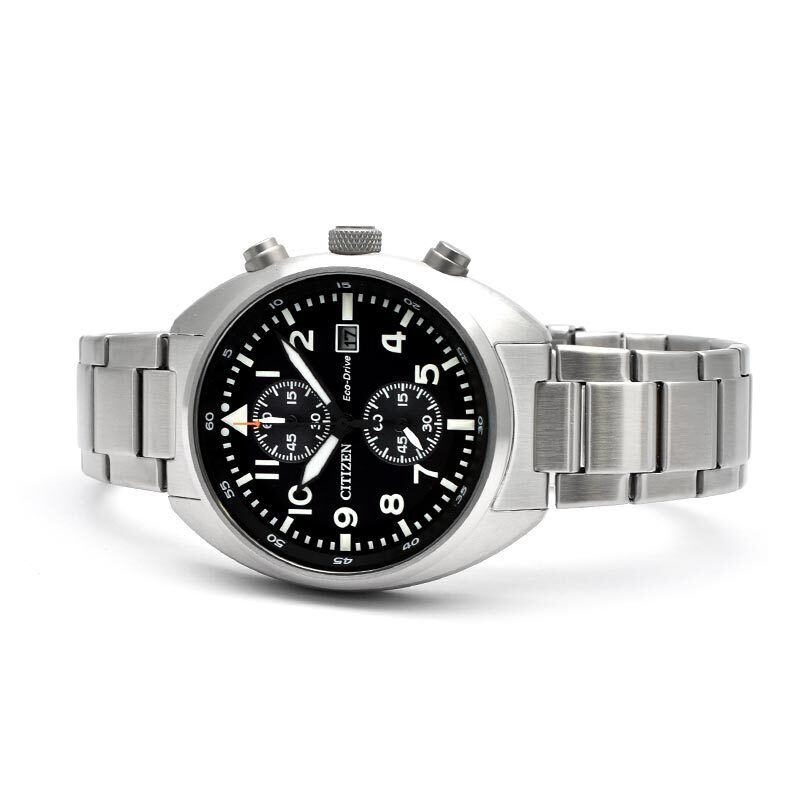 Pre-owned Citizen Collection Record Label Ca7040-85e Eco-drive Solar Watch Black Dial