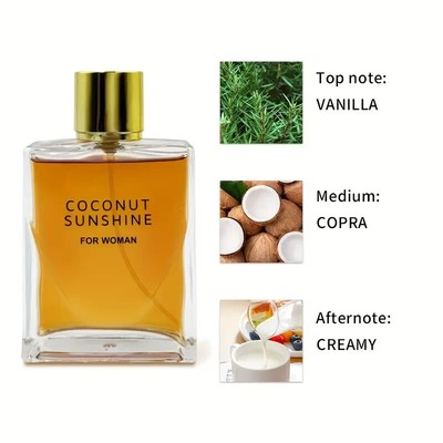 3-5% Coconut  - Long-Lasting Floral Scent, Refreshing & Ideal for Dating, Daily