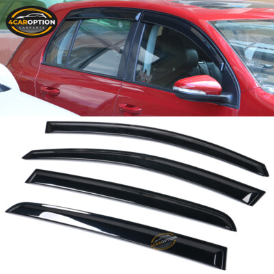 Fits 10-14 VW Volkswagen Golf GTI MK6 Window Visors Rain Sun Guard Vent 4Pc Set