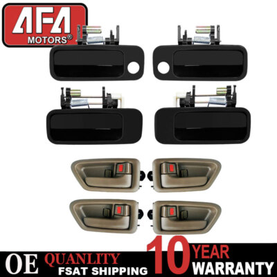 New Outside Tan Inside Door Handles for 1997 - 2001 Toyota Camry Set of 8
